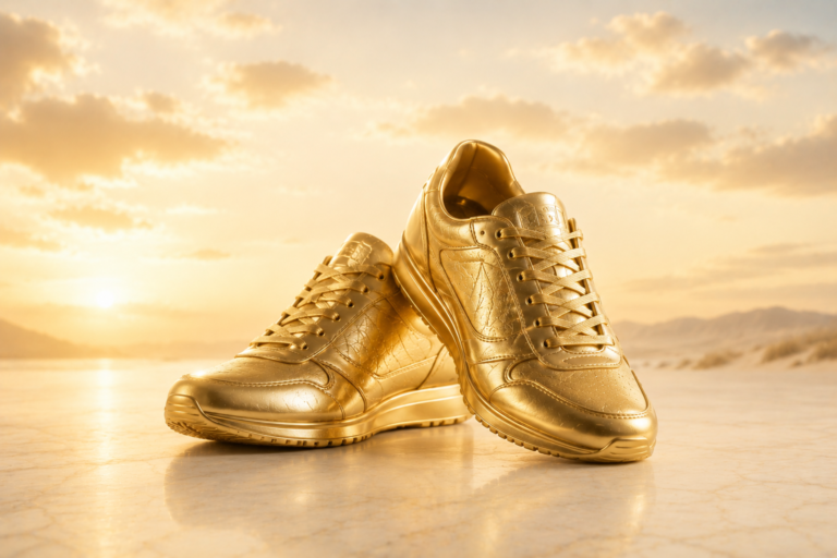 Goldene Schuhe